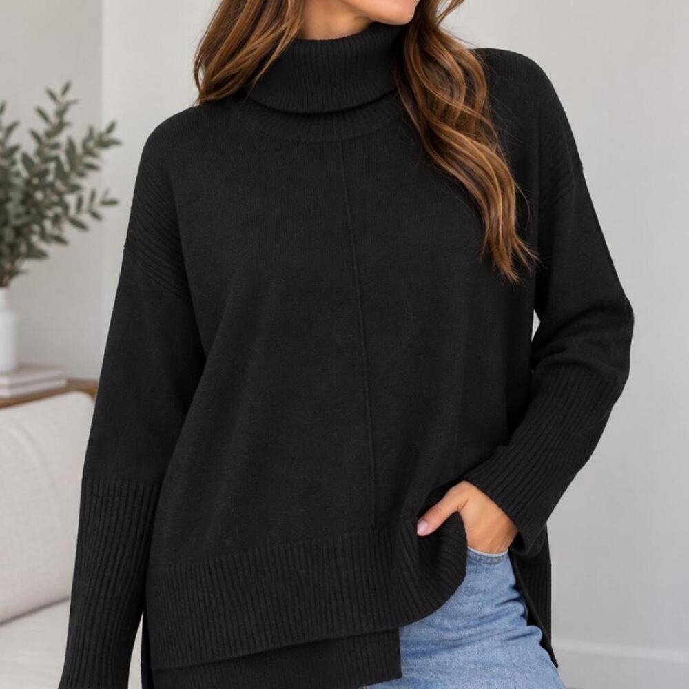 Cabo gauge black turtleneck